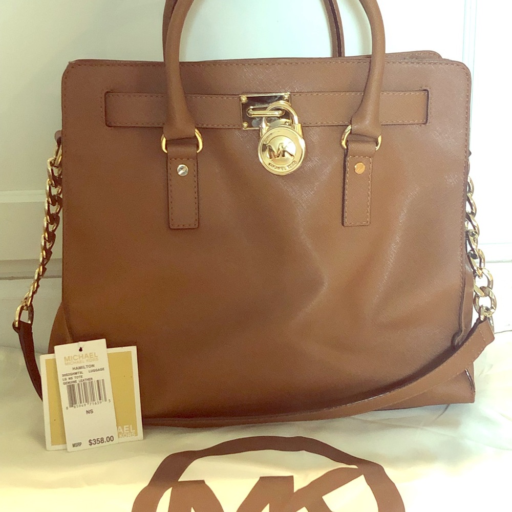 Michael Kors Hamilton Leather Satchel